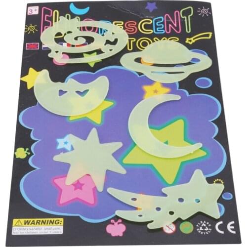 New Fluorescent Stickers Universe Planet Star Glow Dark Luminous Celling Wall Art Home Paste Ceiling Wall Stickers Decoration