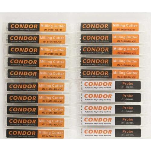 Original Condor IKEYCUTTER XC MINI & 007 Milling Cutter Probe Decorder 1.0MM 1.5MM 2.0MM 2.5MM For Locksmith