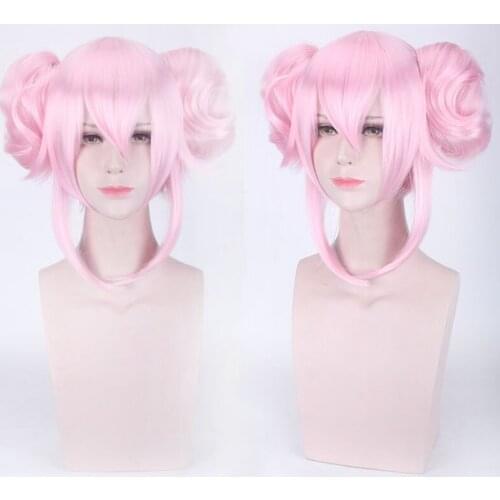 Cos FGO Koyanskaya Wig Long Cherry Pink Hair Wig Anime Game Fate/Grand Order Apocrypha Cosplay Hair Synthetic Cosplay Wig 35cm