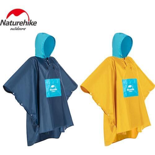 Naturehike Outdoor Hiking Poncho Portable Raincoat Ultraight Rainproof Windproof Climbing Poncho With Backpack Rain Cover