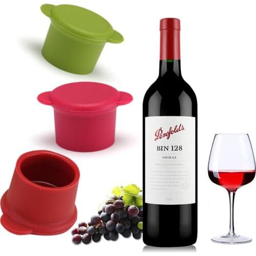 Wine Bottle Corks Wine Stopper Food Grade Silicone Wine Bottle Cap Champagne Beer Whiskey Bottle Cork Sealed Bottle Cap