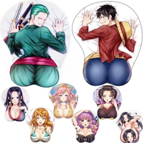 Luffy Zoro Boa Hancock Nami Shirahoshi Perona Miss Allsunday Nico Robin Cosplay Wrist Rest Silicon Mouse Pad Mat 3D Mousepad