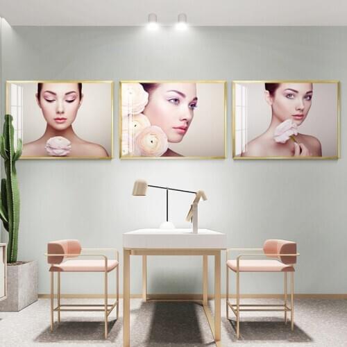 Modern Figure Fashion Woman Wall Art Canvas Painting Print Poster Pictures For Medical Beauty Shop SPA Salon Parlour Home Decor