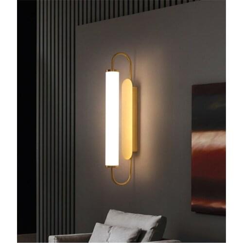 Modern Gold Metal Glass Wall Light Living Room Dining Room BedRoom Wall Sconce Decor Lighting Fixture LED Suspension Lamps WA162