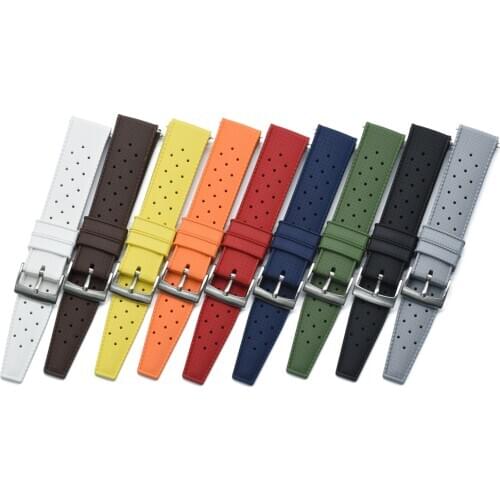 22MM Tropical Fluoro Rubber Watch Strap 20 MM Replacement For Seiko SRP777J1 Watch Band Diving Waterproof Bracelet Strap For Men