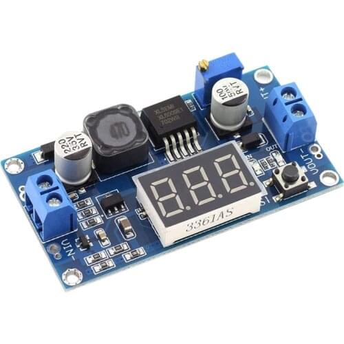 XL6009 Booster Module with Voltmeter DC-DC 3V-32V to 5V-35V 4A (Max) Adjustable Step-Up Boost Converter Module