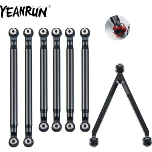 YEAHRUN SCX24 Link Linkage Pull Rod Kit for 1/24 Axial SCX24 90081 AXI00001 RC Car Metal Tie Rod Upgrade Parts
