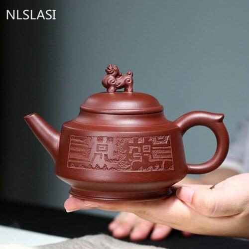 Yixing Boutique Tea Pot Handmade Purple Clay Teapot Raw Ore Beauty Kettle Tie Guanyin Chinese Tea Ceremony Customized Gift 290ml