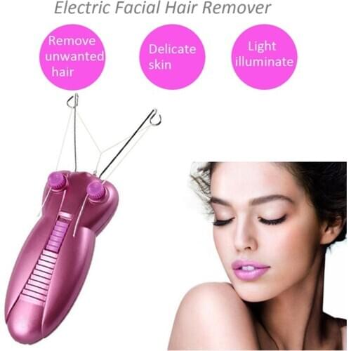 Healthy Electric Eyebrow Threading Epilator Face Body Exfoliation Hair Remover