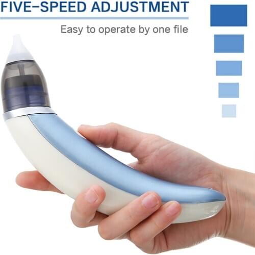 1pc Blue Electric Baby Nasal Aspirator Nostril Cleaner Safe Hygienic Nose Aspirators With Suction Nozzle For Kids Within 6years
