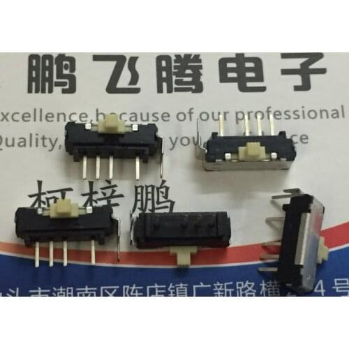 10PCS/lot Japan ALPS micro toggle switch 4 feet 3 gears vertical single row sliding side dial single side strap bracket