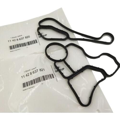 11428637820 11428637821 Oil Filter Housing Gasket For BMW E60 E61 E90 E81 E90 E91 Engine Cooler Seal Set Free Shipping