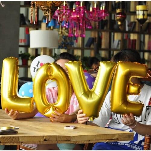 16/32/40 Inch Happy Birthday Party Decoration Balloon Aluminum Foil DIY Letter Letter Name Balloon Wedding Decoration Toy