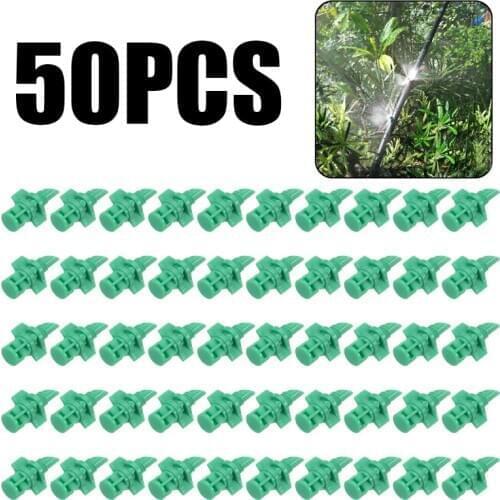 50pcs Water Misting Nozzles Sprinkler Irrigation System Garden Lawn Spray Nozzle Mist Sprayer For Garden Tools
