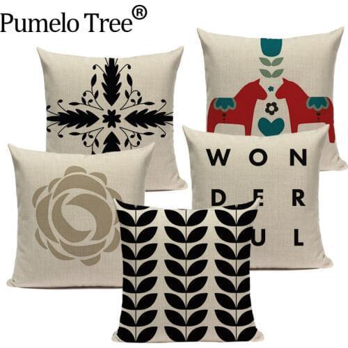 African National Stripe Bohemian Style Geometric Home Decorative Throw Pillow Covers Linen Ethnic Cushion Cover Case 45cm*45cm