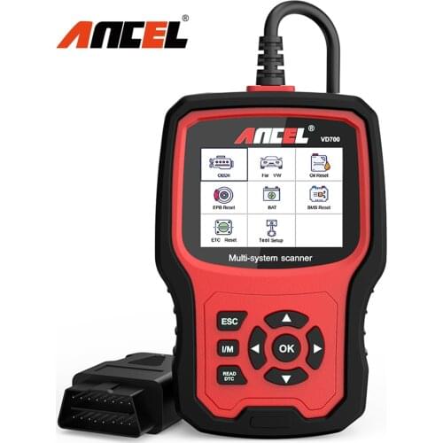 ANCEL VD700 OBD2 Scanner For Auto OBD 2 Car Scanner Diagnostic Tool For VAG Oil ABS EPB Reset Service Automotive Scanner Tools