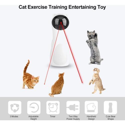 Interactive Cat Toy Funny Auto Laser Toy Cats Training Exercise Mouse Catch Usb Portable Creative Toys for Cat Game Pet Supplies