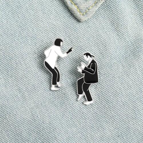 Movie Roles Dancing Enamel Pin Brooches Bag Clothes Lapel Pin Badge Jewelry Gift for Fans Friends