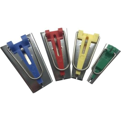 Apricot 4Pcs/Set Sewing Accessories Bias Tape Makers - 4 size 6mm 12mm 18mm 25mm bias binding tape maker