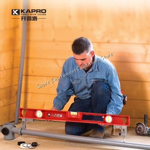 KAPRO 820 New Professional Range Heavy Duty Aluminum Level Measuring Instrument With 3 Spirit Bubbles Level Angle Finder Ruler