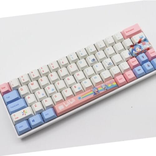 Anime Keycaps Cherry Profile Dye-Sublimation 140 PBT Keycap MX Switch Mechanical Keyboard Key Caps