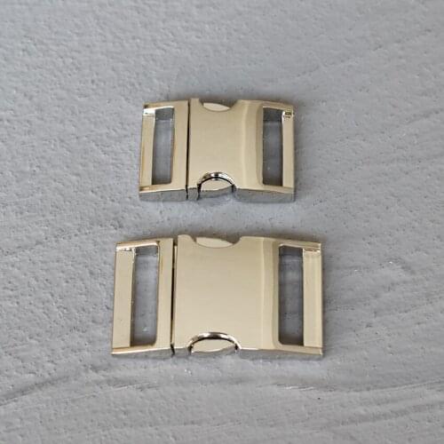 LOGO 10 Pcs 20/25mm LaLaser Engraving Side Release Curved Metal Buckle for Bag DIY Paracord Buckles For Bracelet LOGO-QCK