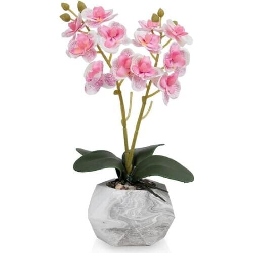 Marble In Pots Decorative Orchid artificial flower decoration artificial flower искусственный цветок