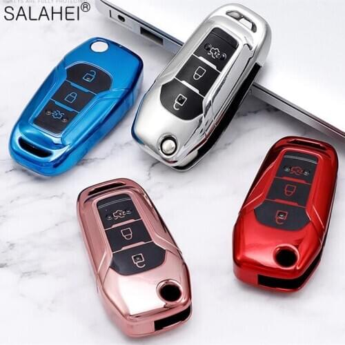 Soft TPU Car Key Case Cover Holder For Ford Fusion Fiesta Escort Mondeo Everest Ranger 2019 S Max Kuga 2 Focus MK3 Mk4 Ecosport