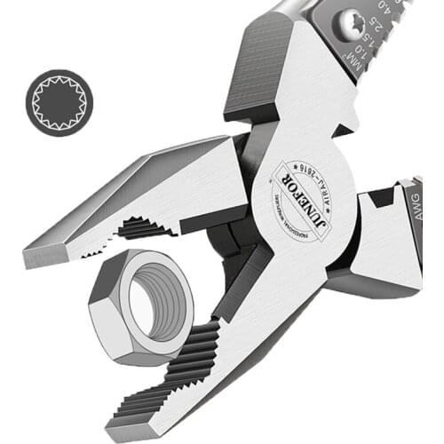 Hand Tool Sets 7 Inch Combination Pliers Stripper/Crimper/Cutter Multifunction Wire Pliers Diagonal Pliers Crimper Crimping Tool