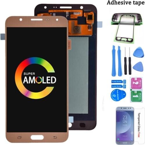 Original Super AMOLED LCD For Samsung Galaxy J7 2015 J700 J700F J700H J700M LCD Display Touch Screen Digitizer Assembly