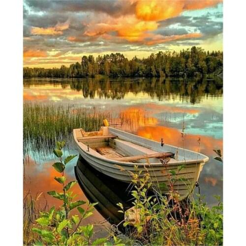 Scenery Landscape DIY Embroidery Cross Stitch 11CT Kits Craft Needlework Set Cotton Thread Printed Canvas Home Sell