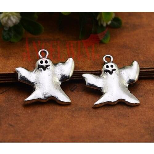 20pcs/lot--24x23mm, Antique silver plated ghost Charms ,DIY supplies, Jewelry accessories