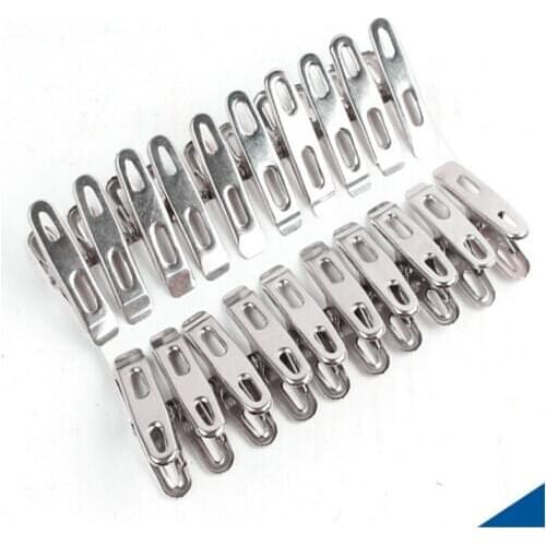 Useful Stainless Steel Washing Line Clothes Pegs Hang Pins Clips Windproof Clamps Garden Clamps Clothing Rails Clipping Tool