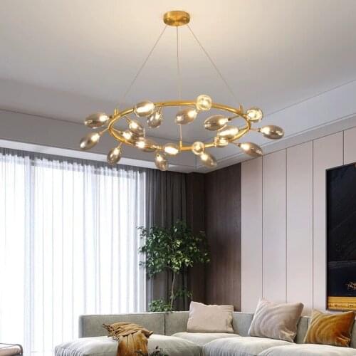 Nordic led glass ball lustre suspension kitchen dining bar kitchen fixtures dining room light bedroom hanging lamp