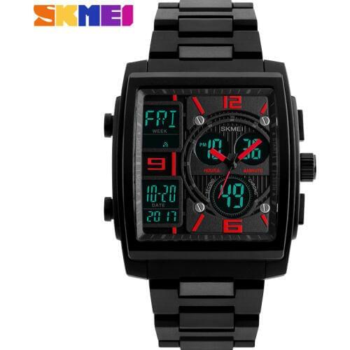 New SKMEI Mens Fashion Wrist Watch Quartz Countdown Chronograph Multifunction Sport Casual Business Watch Relogio Masculino