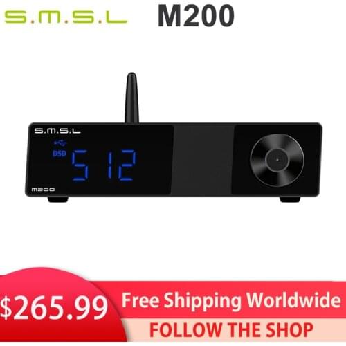 SMSL M200 AK4497EQ DAC Bluetooth 5.0 Support 32Bit/768KHz DSD512 Decoder with Remote Control