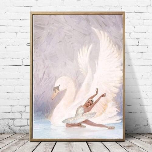 Full diamond 5D DIY diamond painting water ballerina diamond embroidery swan night mosaic rhinestone home decoration