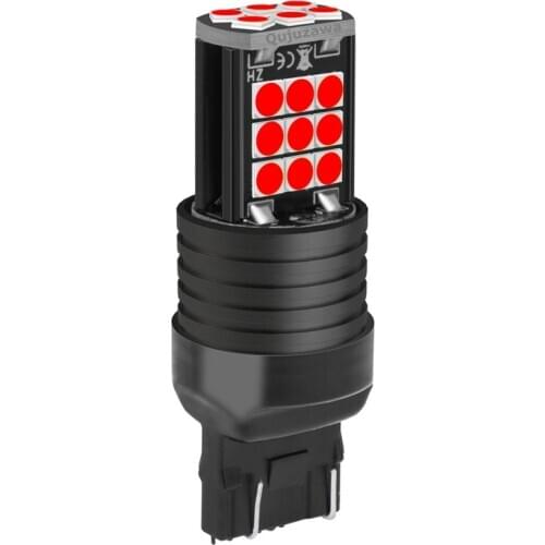 10PCS T20 7443 W21/5W Super Bright LED Car Tail Brake Bulb Turn Signal Auto Rear Fog Lamp Daytime Running Light Red White Yellow