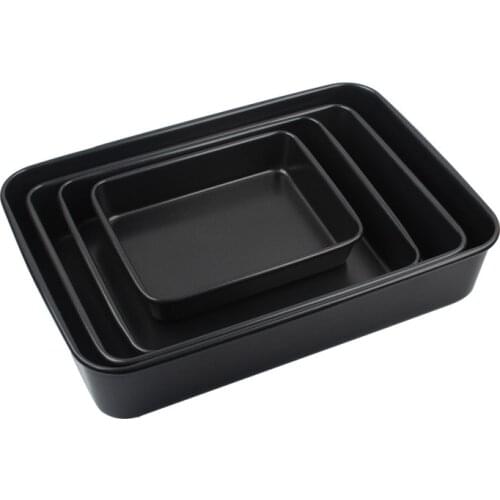 Black Carbon Steel Rectangular Baking Tray Loaf Toast Bread Cake Bakeware DIY Pastry Nonstick Mold Pan Dish Kitchen Tools