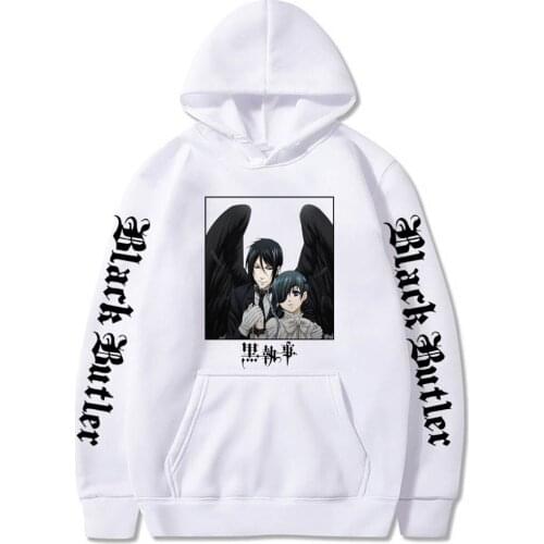 Harajuku Black Butler Hoodies Women Funny Hip Hop Graphic Hoodie Unisex Manga Sweatshirts Female