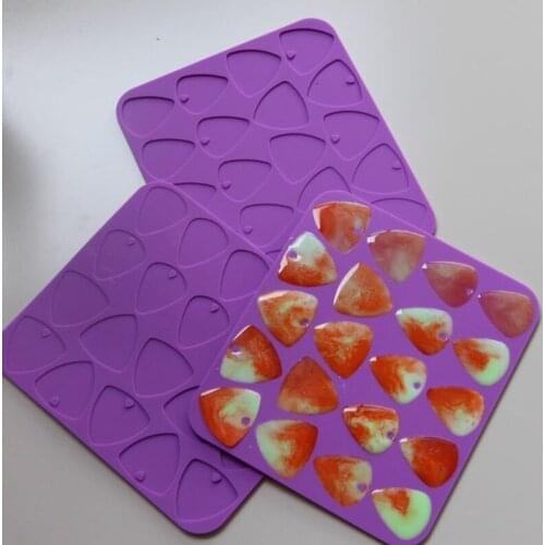Universal Guitar Picks Resin Mold Silicone Guitar Plectrums Resin Casting Mold DIY Guitar Thumb Finger Picks Mold Tools 1XCA