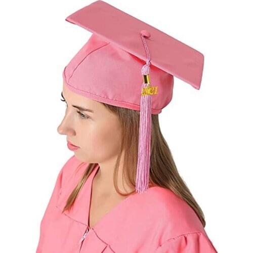 Graduation Hat Unisex Decorative Polyester Adult Graduation Tassel Cap for Bachelor Party Hats