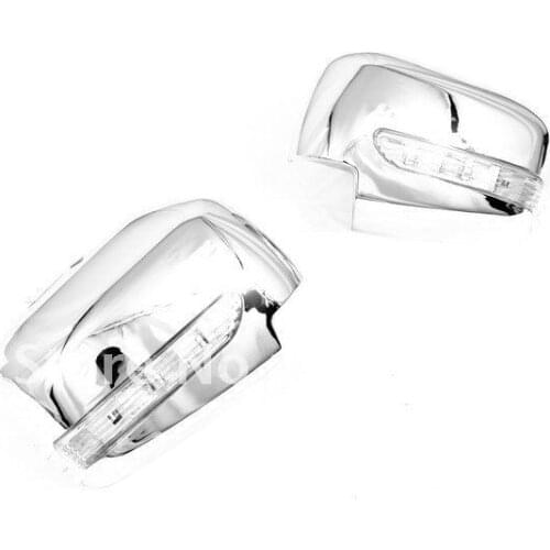 High Quality Chrome Mirror Cover With LED Side Blinker for Mitsubishi L200 Triton free shipping