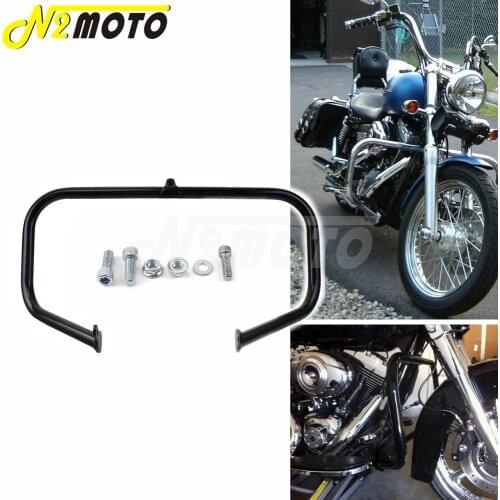 1-1/4" Black Engine Highway Crash Guard Bar For Harley Touring Road King CVO Street Glide Electra Glide Ultra Classic 2009-2020
