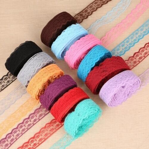 10yards 20mm Lace Ribbon Handicrafts Embroidered Net Lace Trim Fabric Ribbon For Wedding Decorations DIY Sewing Lace Fabric
