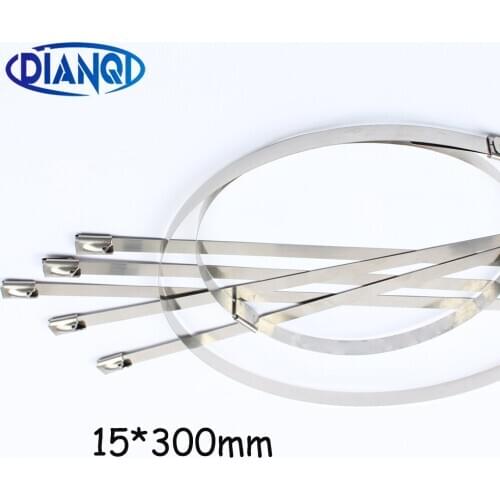 100pcs 15*300mm 15x300mm 15mmx300mm Latching Self-Locking Stainless Steel Zip Cable Tie Lock Tie Wrap cable ties 201 304 316