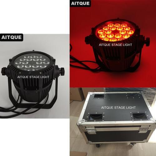 12lot/CASE)Dj lights outdoor led par light 18x10w waterproof led par can 10w rgbw led par light flight case