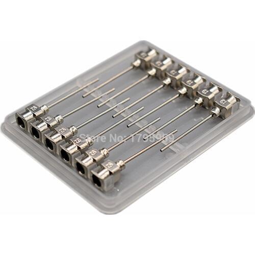 12pcs Adhesive Glue Liquid Dispensing Syringe Needle Blunt Tips Stainless Steel 19 Gauge Needle Set for Industrial Dispensing