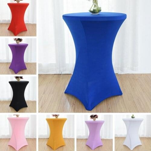 22 Colours Table Cover Cocktail Table Cloth Spandex High Bar Table Linen Lycra Wedding Party Hotel Table Decoration On Sale