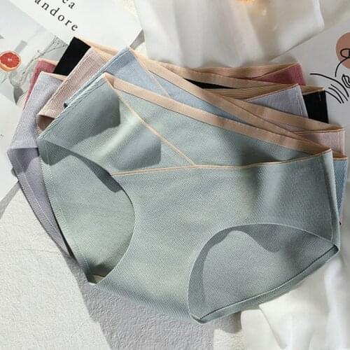 3A Cotton Mulberry Silk Maternity Panties V Style Low Waist Belly Briefs Clothes for Pregnant Women Seamless Pregnancy Underwear